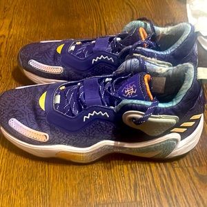Donovan Mitchell basketball shoes.
